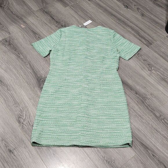 NWT NY&Co Green Tweed & Pearl Classic Dress - Picture 6 of 6